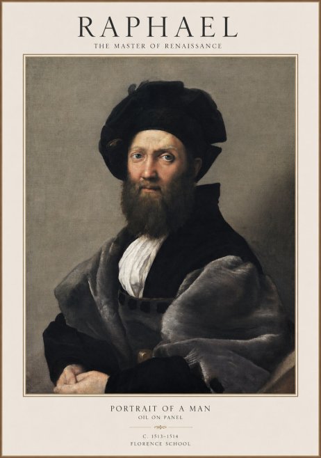 Raphael Portrait of a Man No1 - Plakát