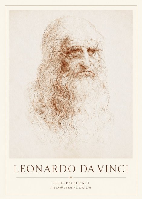 Leonardo da Vinci Self-portrait II No1 - Plakát