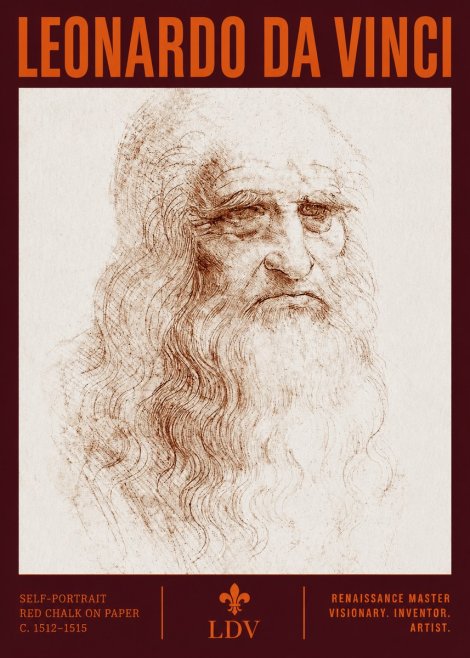 Leonardo da Vinci Self-portrait II No3 - Plakát