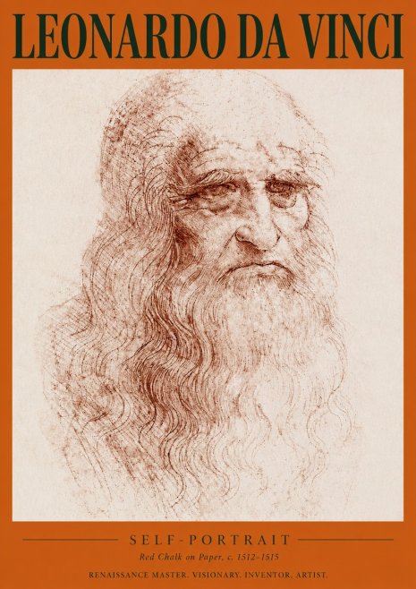 Leonardo da Vinci Self-portrait II No4 - Plakát