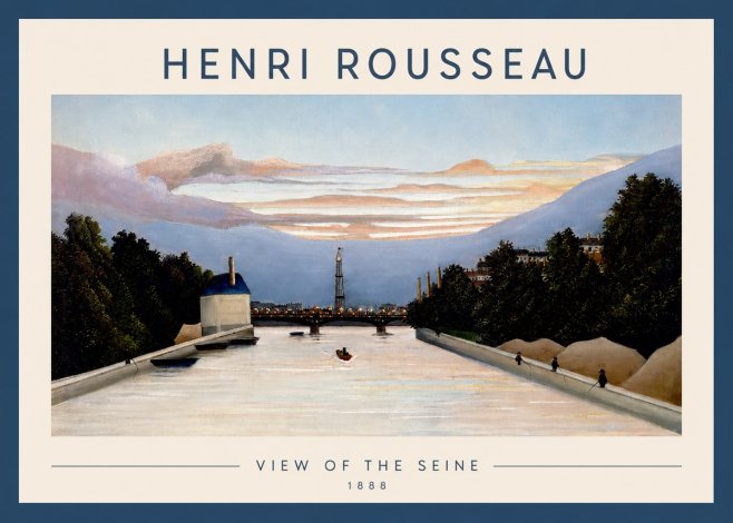 Rousseau View of the Seine No2 - Plakát