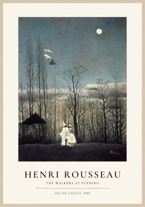 Rousseau The Walkers at Evening No1 - Plakát
