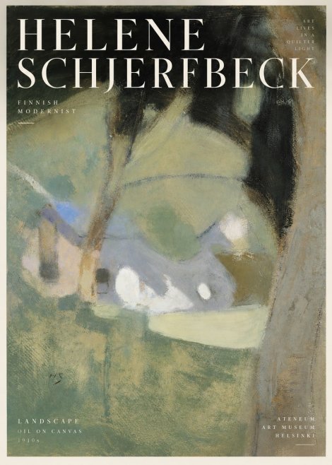 Helene Schjerfbeck Landscape with Houses No5 - Plakát