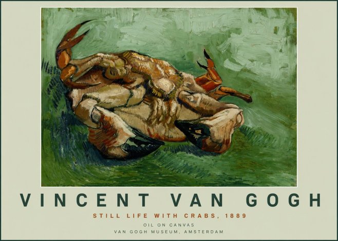 Van Gogh Still Life with Crabs No2 - Plakát