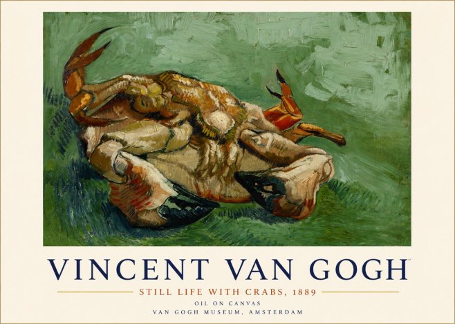 Van Gogh Still Life with Crabs No3 - Plakát