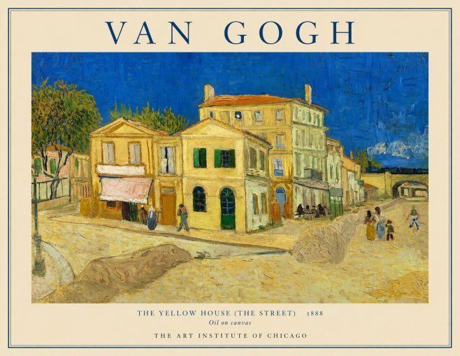 Van Gogh The Yellow House (the Street) No1 - Plakát
