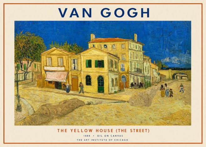 Van Gogh The Yellow House (the Street) No2 - Plakát