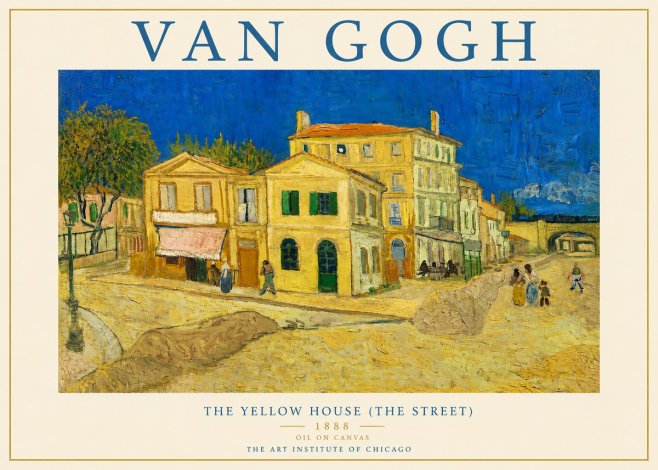 Van Gogh The Yellow House (the Street) No3 - Plakát