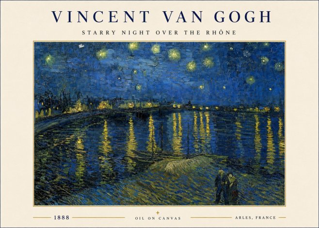 Van Gogh Starry Night over the Rhône No3 - Plakát