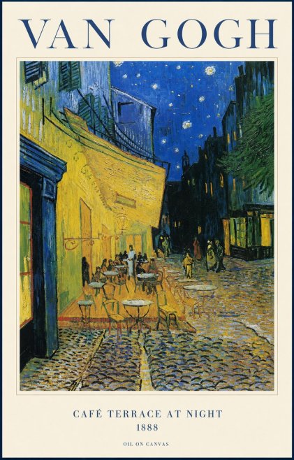 Van Gogh Café Terrace at Night No1 - Plakát