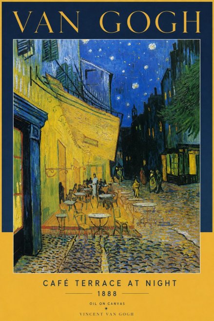 Van Gogh Café Terrace at Night No2 - Plakát