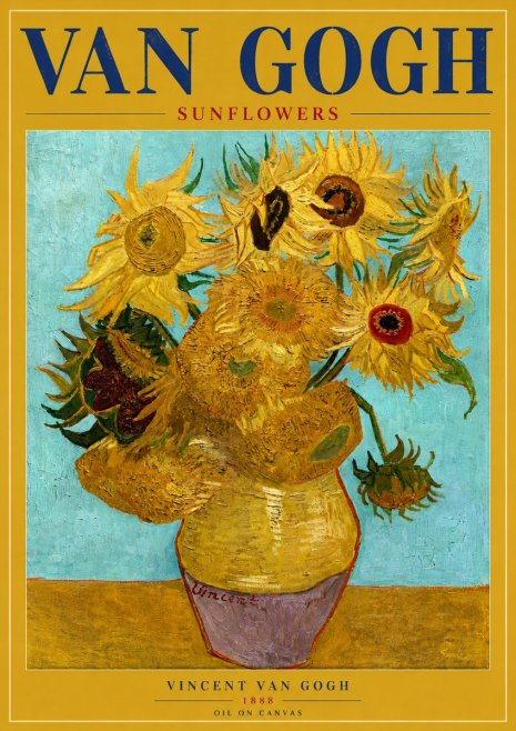 Van Gogh Sunflowers I No6 - Plakát