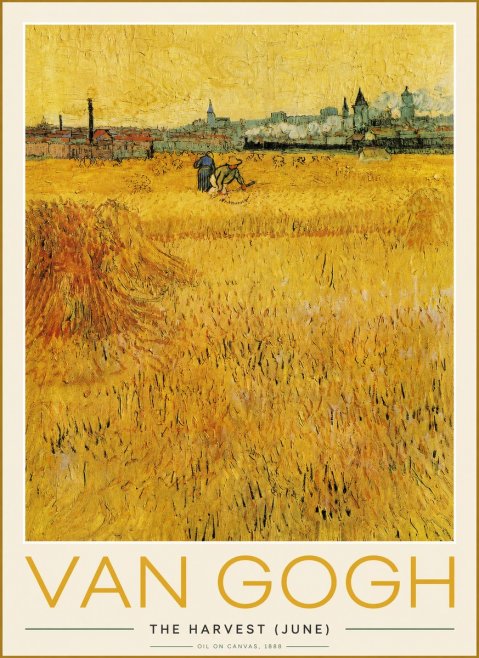 Van Gogh The Harvest (June) No2 - Plakát