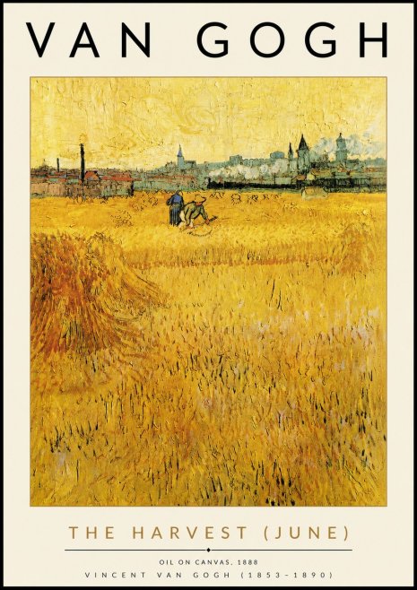 Van Gogh The Harvest (June) No4 - Plakát
