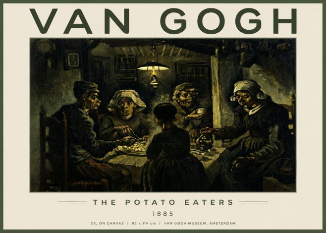Van Gogh The Potato Eaters II No3 - Plakát