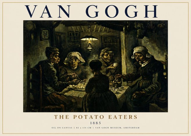 Van Gogh The Potato Eaters II No5 - Plakát