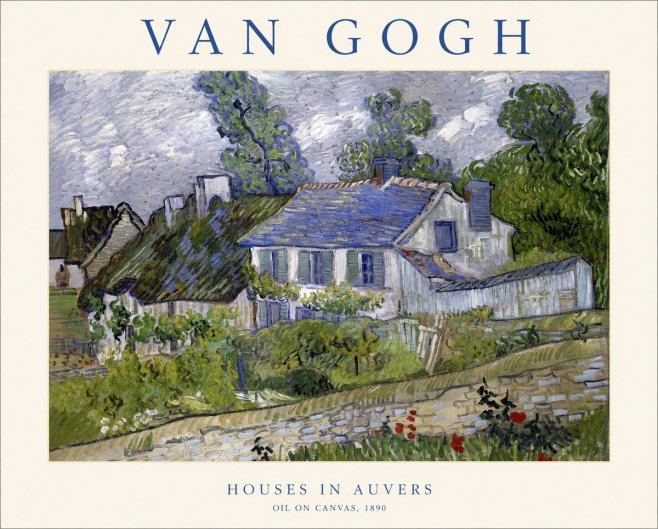 Van Gogh Houses in Auvers No1 - Plakát