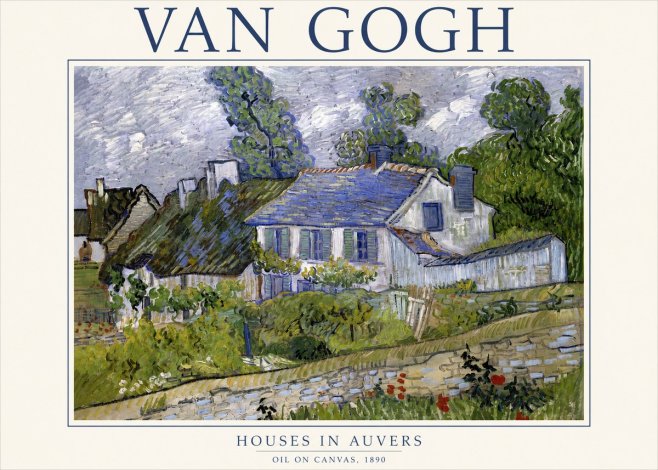 Van Gogh Houses in Auvers No3 - Plakát