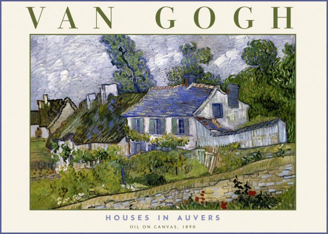 Van Gogh Houses in Auvers No5 - Plakát