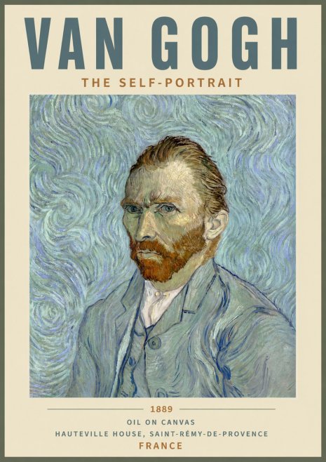Van Gogh The Self-portrait No5 - Plakát