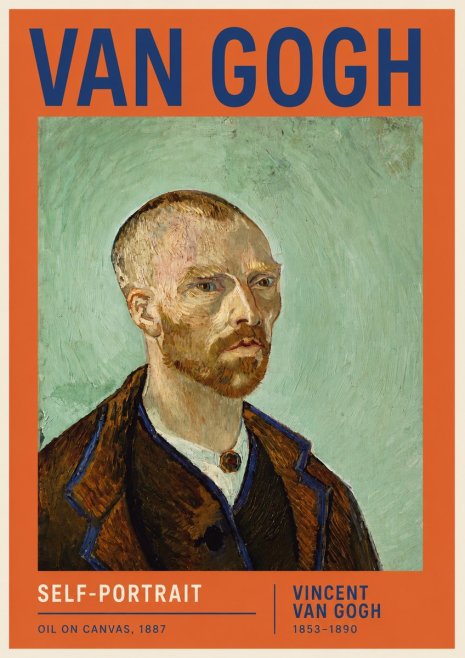 Van Gogh Self-portrait III No6 - Plakát