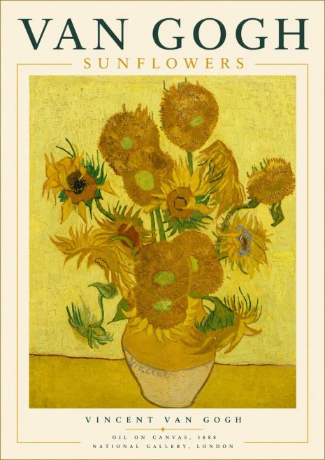 Van Gogh Sunflowers III No5 - Plakát