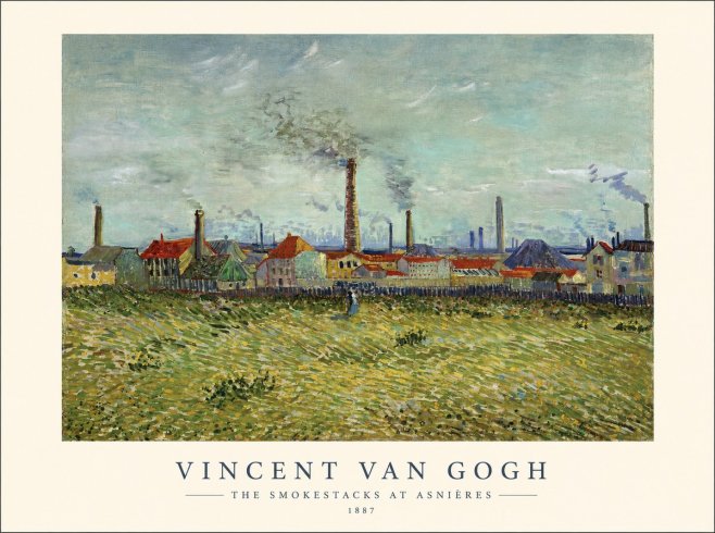 Van Gogh The Smokestacks at Asnières No1 - Plakát