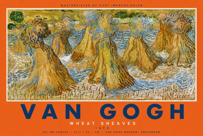 Van Gogh Wheat Sheaves No5 - Plakát