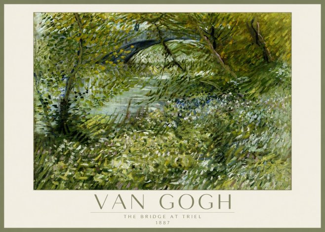 Van Gogh The Bridge at Triel No2 - Plakát
