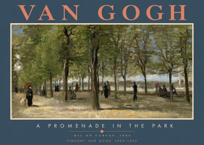 Van Gogh A Promenade in the Park No2 - Plakát