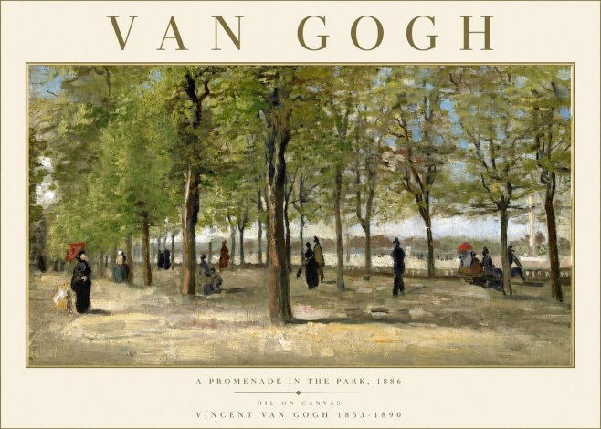Van Gogh A Promenade in the Park No3 - Plakát