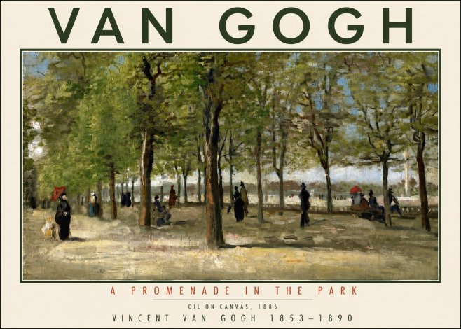 Van Gogh A Promenade in the Park No4 - Plakát