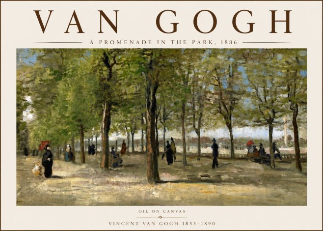 Van Gogh A Promenade in the Park No6 - Plakát