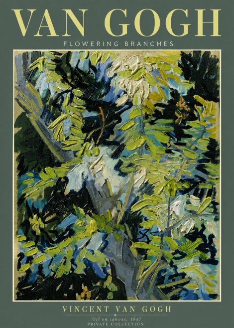 Van Gogh Flowering Branches No5 - Plakát