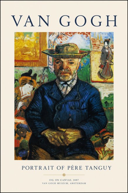 Van Gogh Portrait of Père Tanguy II No1 - Plakát