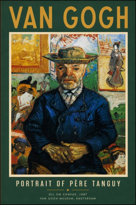 Van Gogh Portrait of Père Tanguy II No2 - Plakát