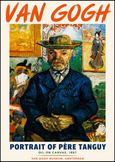 Van Gogh Portrait of Père Tanguy II No3 - Plakát