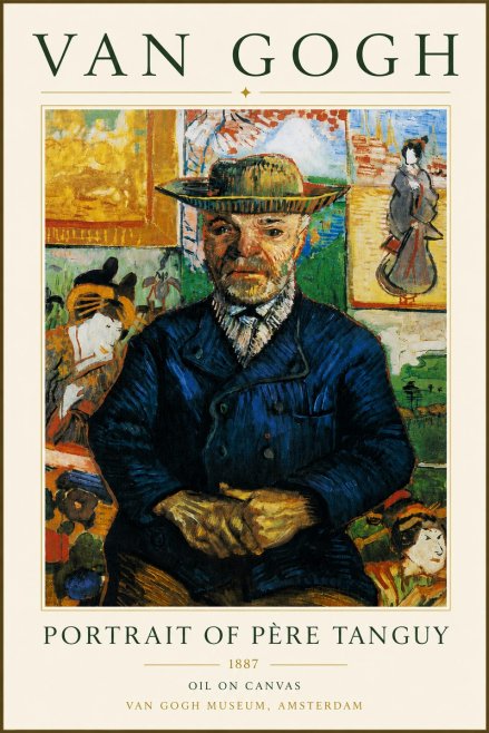 Van Gogh Portrait of Père Tanguy II No4 - Plakát