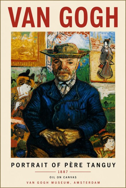 Van Gogh Portrait of Père Tanguy II No6 - Plakát