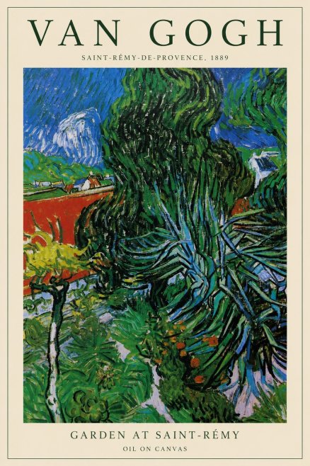 Van Gogh Garden at Saint-rémy No1 - Plakát