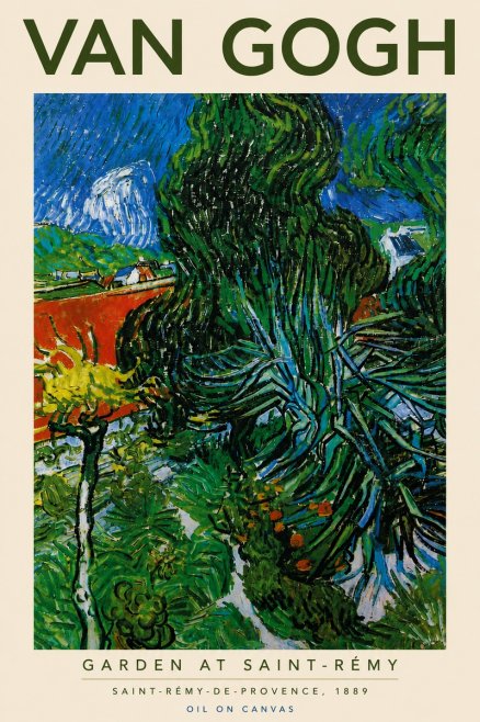 Van Gogh Garden at Saint-rémy No5 - Plakát