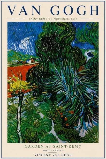 Van Gogh Garden at Saint-rémy No6 - Plakát