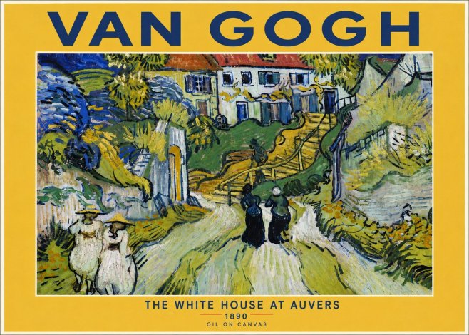 Van Gogh The White House at Auvers No5 - Plakát
