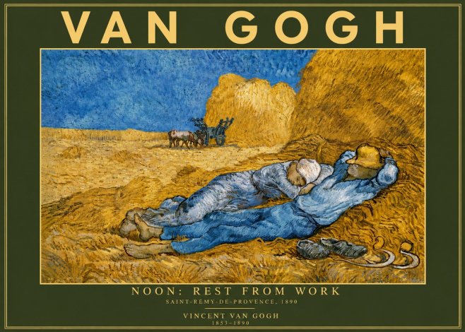 Van Gogh Noon: Rest from Work No5 - Plakát