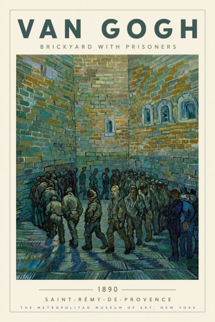 Van Gogh Brickyard with Prisoners No3 - Plakát
