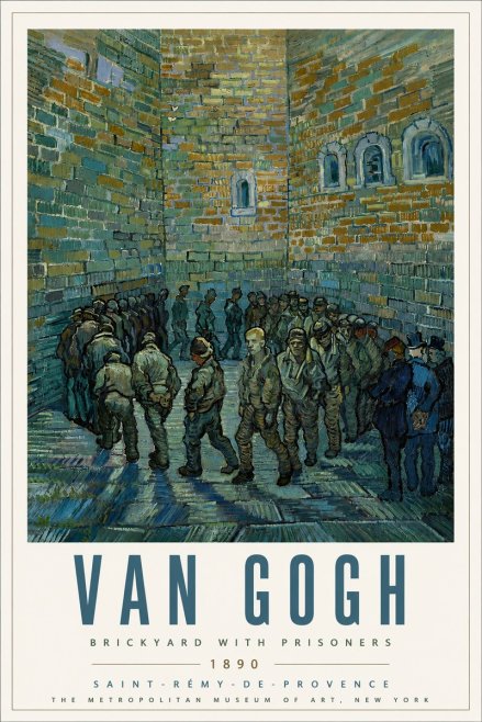 Van Gogh Brickyard with Prisoners No4 - Plakát