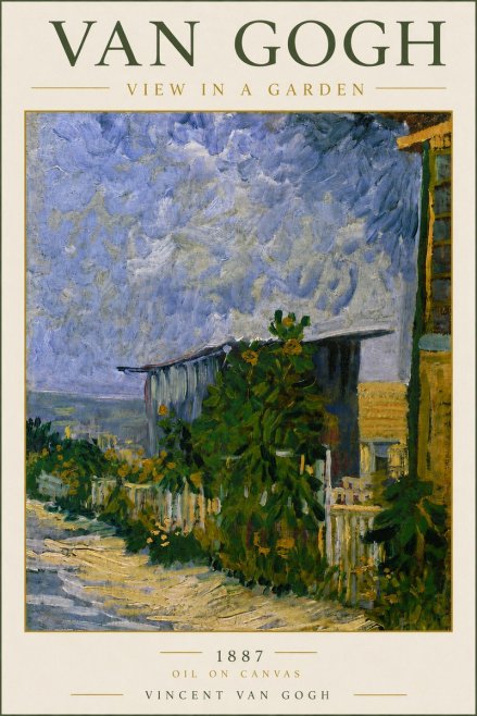 Van Gogh View in a Garden No4 - Plakát