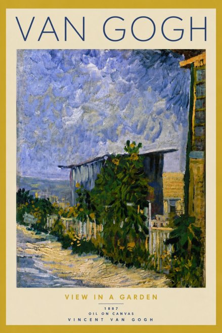 Van Gogh View in a Garden No5 - Plakát