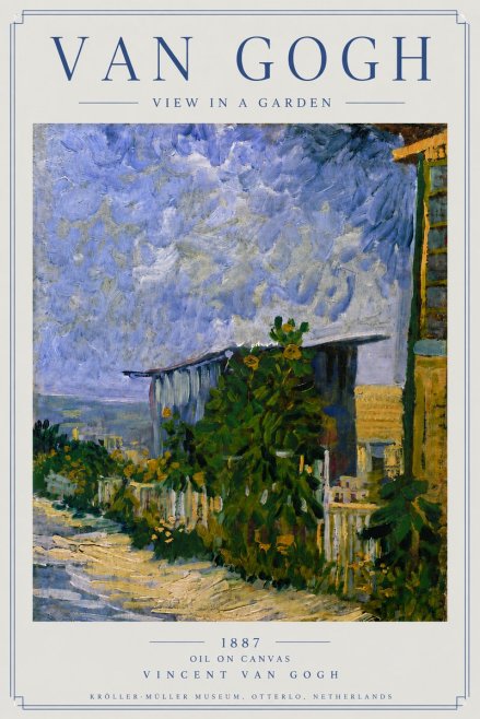 Van Gogh View in a Garden No6 - Plakát