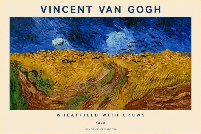 Van Gogh Wheatfield with Crows No5 - Plakát
